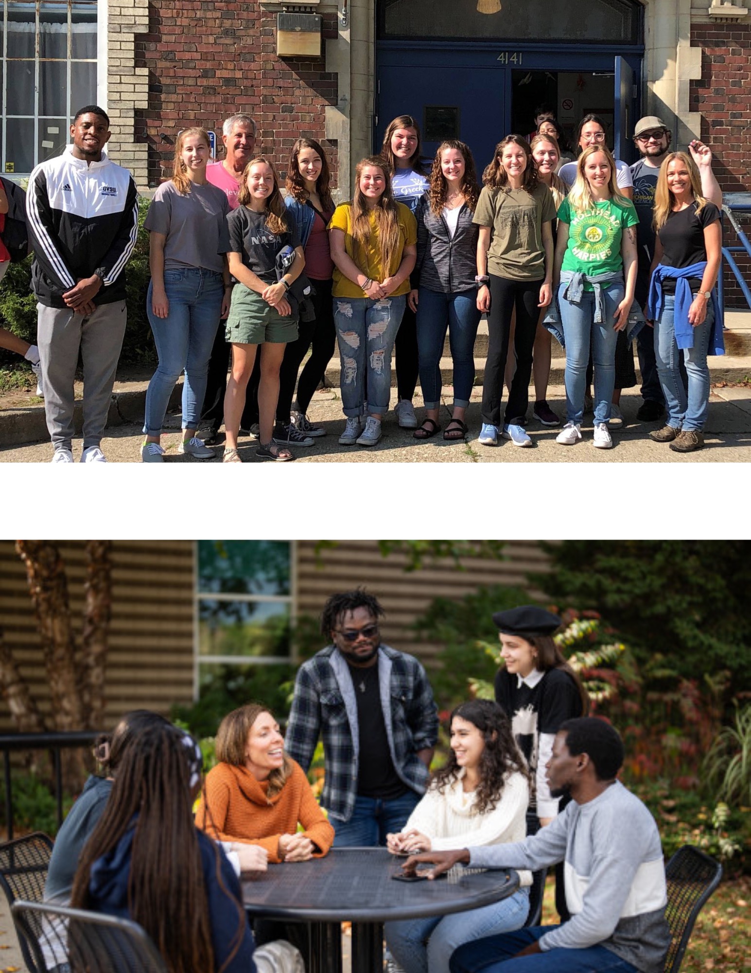GVSU Student cohort photograph in Detroit, MI